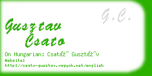 gusztav csato business card